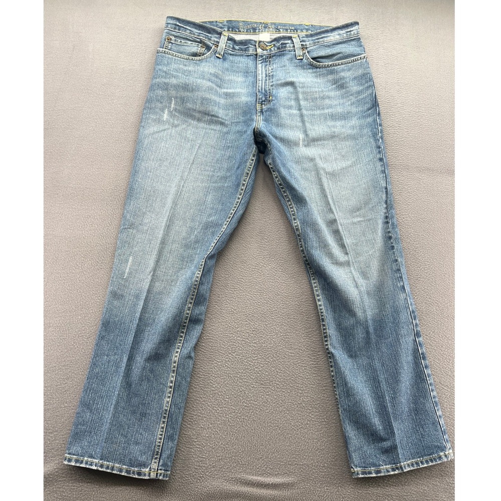 Roebuck & Co Jeans Mens Straight Leg Medium Wash Blue Denim 38x30